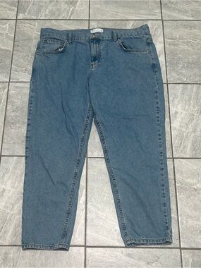 ASOS Design Classic Rigid Tapered Jeans Mens 38x30 Light Wash Denim